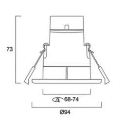 Sylvania Sylsmart Fixed  LED Smart Spotlight Black 11W 400lm