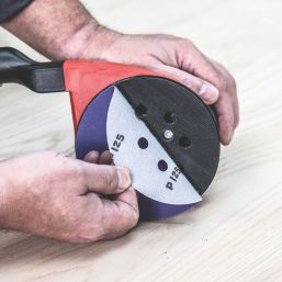 Trend  AB/125/M6 60, 120 & 240 Grit 8-Hole Punched Multi-Material Random Orbital Sanding Discs 125mm 6 Pack