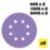 Trend  AB/125/M6 60, 120 & 240 Grit 8-Hole Punched Multi-Material Random Orbital Sanding Discs 125mm 6 Pack