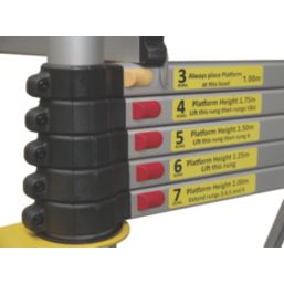 Werner  Single Depth Aluminium Telescopic Tower  0.6m x 1.42m x 2m