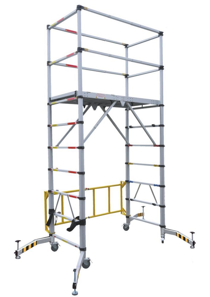 Werner  Single Depth Aluminium & Steel Telescopic Tower  0.6m x 1.42m x 2m
