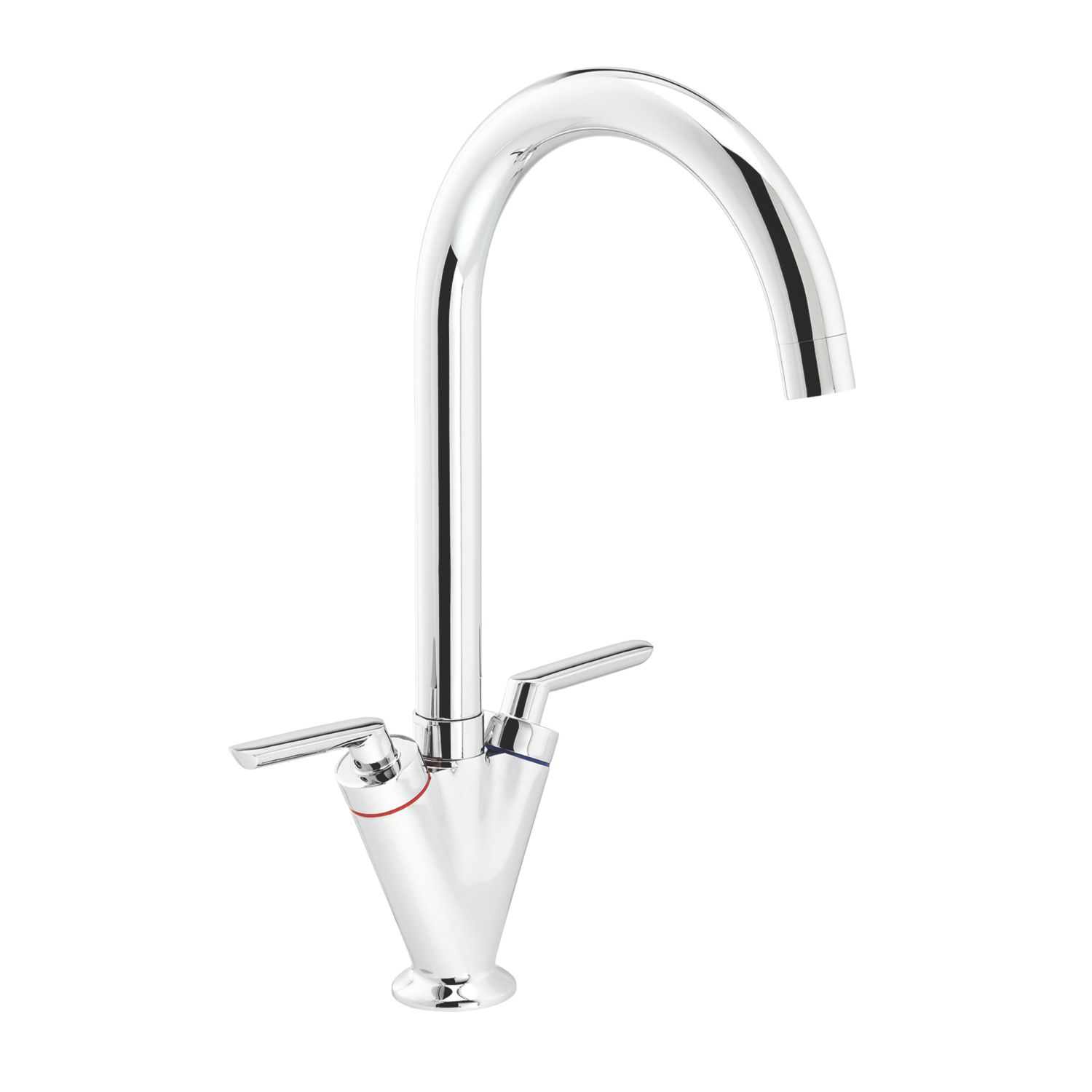 Streame by Abode Volo Swan Dual-Lever Mono Mixer Chrome (869JM)