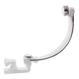 Flomasta  Pop-Up Swivel Bath Trap and Overflow with Waste White 40mm