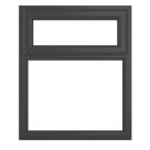 Crystal  Top Opening Clear Double-Glazed Casement Anthracite Grey uPVC Window 905mm x 1115mm