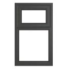 Crystal  Top Opening Clear Triple-Glazed Casement Anthracite on White uPVC Window 610mm x 1040mm