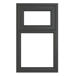 Crystal  Top Opening Clear Triple-Glazed Casement Anthracite on White uPVC Window 610mm x 1040mm