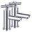 ETAL Oban Polished Chrome 133mm Cloakroom Cross Head 2 Tap Holes Basin Pillar Tap