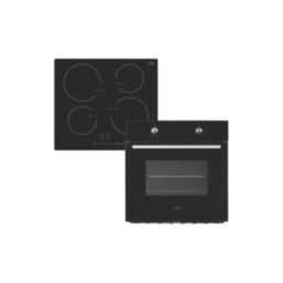 Cooke & Lewis  Integrated Fan Oven & Induction Hob Black