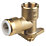 Flomasta  Brass Push-Fit Adapting 90° Wall Plate Elbow 15mm x 1/2"