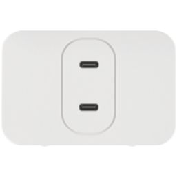 Masterplug 2-Outlet Type C Plug-In Power Hub White 5A