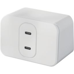 Masterplug 2-Outlet Type C Plug-In Power Hub White 5A