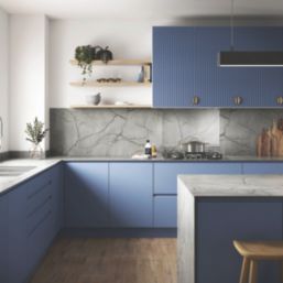 Wilsonart Zenith Marmo Grigio Matt Grey Marble Effect Compact Laminate Breakfast Bar 3000mm x 950mm x 12mm