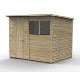 Forest Beckwood 7' 6" x 6' (Nominal) Pent Shiplap Timber Shed with Assembly
