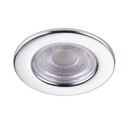 Saxby CosmosEco V3 Fixed  Fire Rated LED Recessed Downlights Chrome 6W 500lm 6 Pack