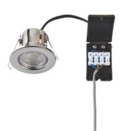 Saxby CosmosEco V3 Fixed  Fire Rated LED Recessed Downlights Chrome 6W 500lm 6 Pack