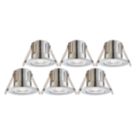 Saxby CosmosEco V3 Fixed  Fire Rated LED Recessed Downlights Chrome 6W 500lm 6 Pack