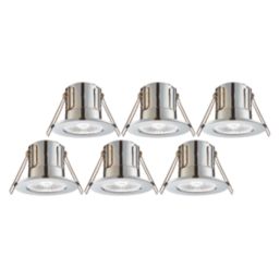 Saxby CosmosEco V3 Fixed  Fire Rated LED Recessed Downlights Chrome 6W 500lm 6 Pack