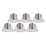 Saxby CosmosEco V3 Fixed  Fire Rated LED Recessed Downlights Chrome 6W 500lm 6 Pack