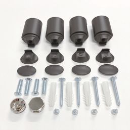 Towelrads 1600mm x 400mm 2160BTU Anthracite Flat  Towel Radiator