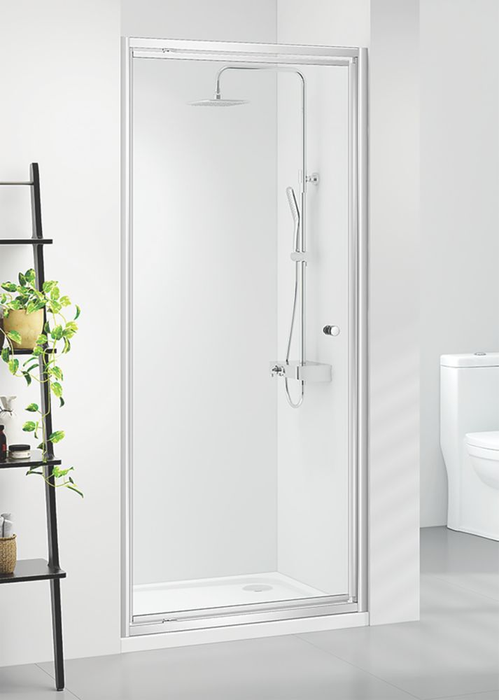 Triton Neo Six  Framed Rectangular Pivot Shower Door Chrome  900mm x 1850mm
