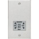 Knightsbridge  2-Gang Dual Voltage Shaver Socket 115 V / 230V Brushed Chrome with Colour-Matched Inserts