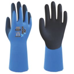 Wonder Grip WG-318L Aqua Guard Gauntlet Gloves Blue 2X Large