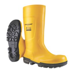 Dunlop Work It Size 15 Yellow Steel Toe Cap Safety Wellies