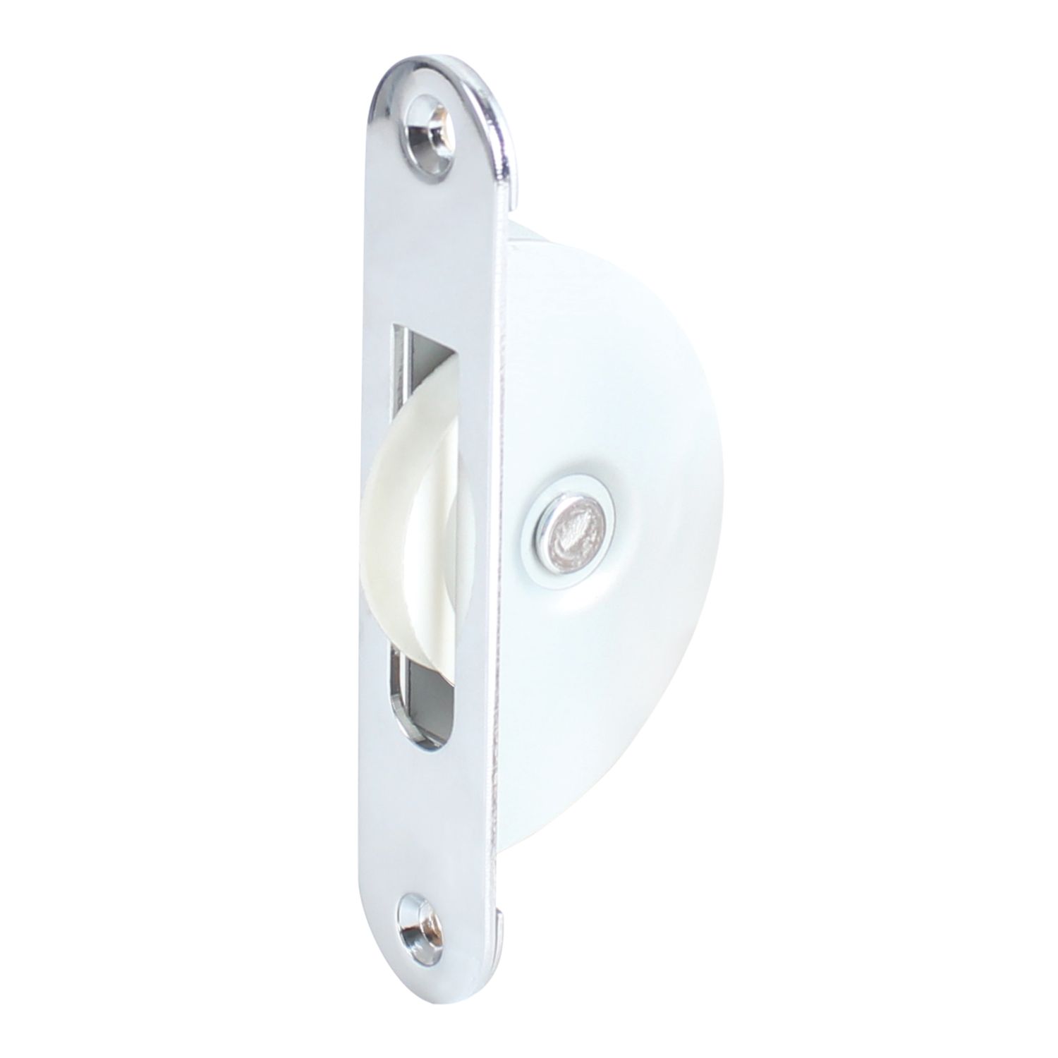 Smith & Locke Sash Window Axle Pulley & Nylon Wheel Polished Chrome 116mm x 25mm (869YX)