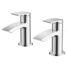 Wye Chrome 106mm Deck Mounted Lever 2 Tap Holes Bath Pillar Tap