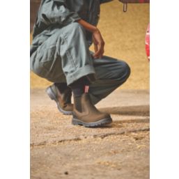 Hunter  Size 8 Womens Brown Water-Resistant Steel Toe Cap Safety Dealer Boots