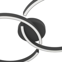 Eglo Amandolo LED Ceiling Light Black 19.5W 2400lm