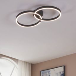 Eglo Amandolo LED Ceiling Light Black 19.5W 2400lm