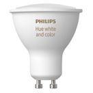 Philips Hue GU10 RGB & White LED Smart Light Bulb 4.3W 350lm 3 Pack -  Screwfix