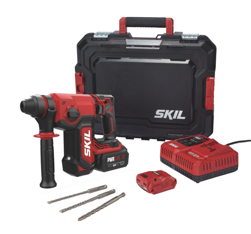 Skil RH1U3851GA 3kg 20V 1 x 4.0Ah Li-Ion PWRCORE 20 Brushless Cordless SDS Drill