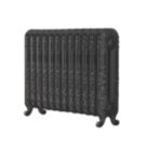 Arroll 597mm x 814mm 3108BTU Black / Silver Cast Iron 2 Column Radiator