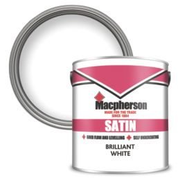 Macpherson 2.5Ltr Brilliant White Satin Solvent-Based Trim Paint