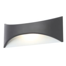 Zink Stroud Outdoor LED Wall Light Black 6W 275lm