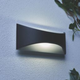 Zink Stroud Outdoor LED Wall Light Black 6W 275lm