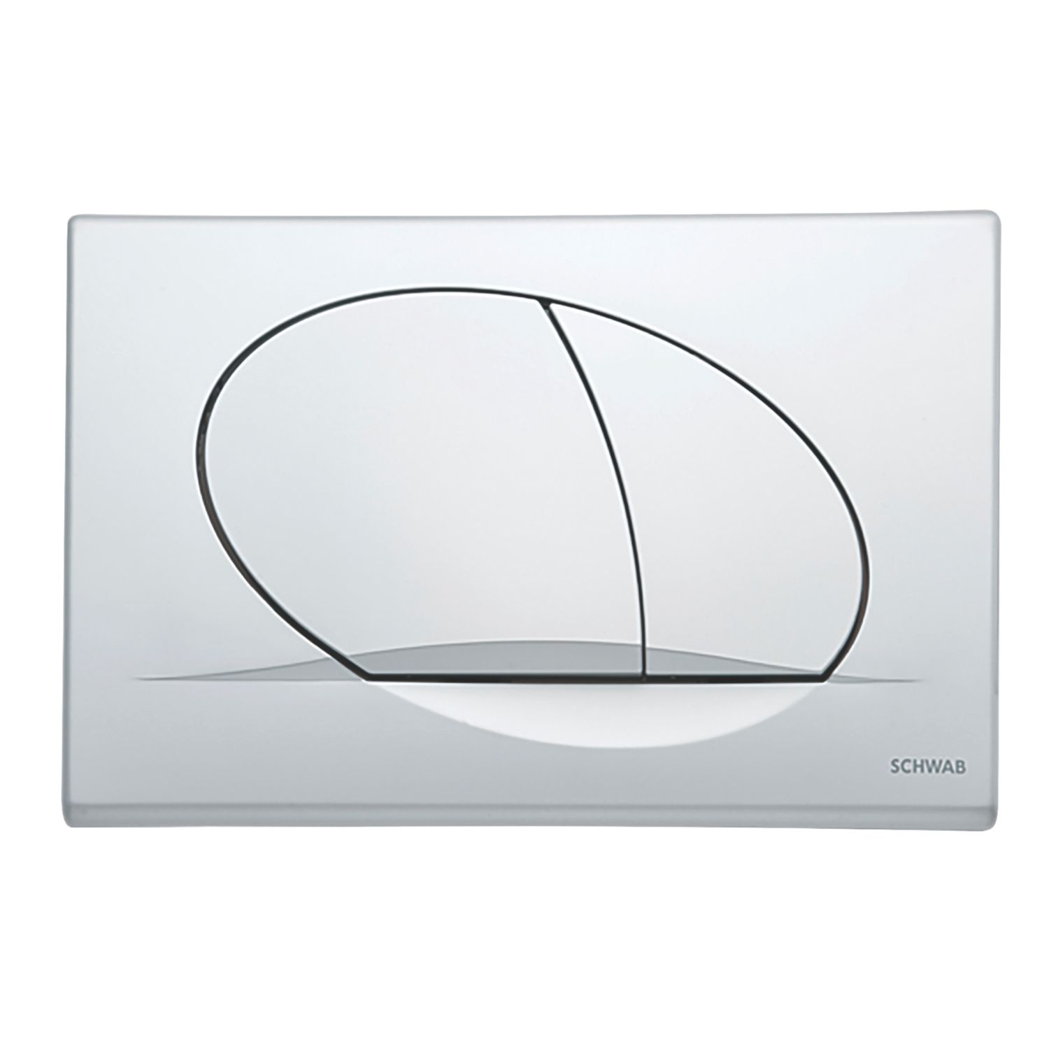 Fluidmaster Schwab Ovate Duo 257421 Dual-Flush Flushing Plate Matt Chrome (8715X)