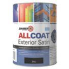 Zinsser 1Ltr Black Satin Multi Surface Paint
