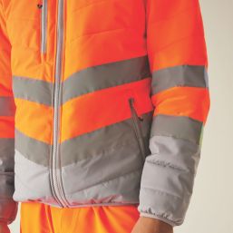 Regatta Hi-Vis Two-Tone Thermal Jacket Orange 3X Large 57.5" Chest
