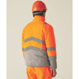Regatta Hi-Vis Two-Tone Thermal Jacket Orange 3X Large 57.5" Chest