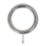 Renaissance Brushed Nickel Metal Curtain Rings 28mm 8 Pack