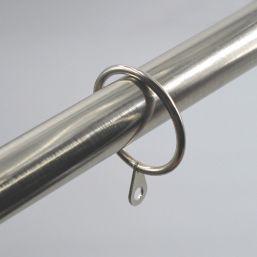 Renaissance Brushed Nickel Metal Curtain Rings 28mm 8 Pack