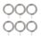 Renaissance Brushed Nickel Metal Curtain Rings 28mm 8 Pack