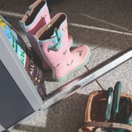 Rowlinson Airevale 4' x 3' (Nominal) Apex Plastic Storage Shed Dark Grey