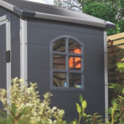 Rowlinson Airevale 4' x 3' (Nominal) Apex Plastic Storage Shed Dark Grey