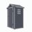 Rowlinson Airevale 4' x 3' (Nominal) Apex Plastic Storage Shed Dark Grey