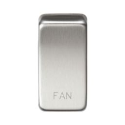 Knightsbridge 'FAN' Switch Cover Brushed Chrome