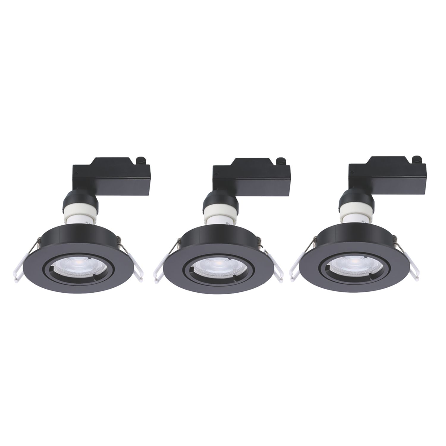 Sylvania Sylspot Tilt LED Warm White Spotlights Black 4.5W 345lm 3 Pack (871CY)